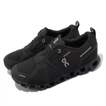 On running 慢跑鞋 Cloud 5 Waterproof 黑 全黑 女鞋 防水 雲端緩衝科技 運動鞋 昂跑 5998838