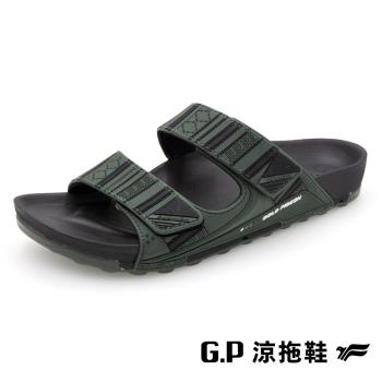 G.P 男款防水機能圖騰柏肯拖鞋G3745M-軍綠色(SIZE:39-44 共二色) GP