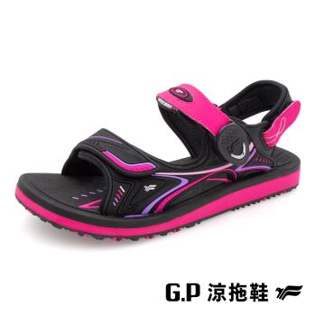 G.P 女款高彈力舒適磁扣兩用涼拖鞋G3832W-黑桃色(SIZE:35-39 共三色) GP