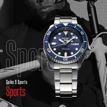 SEIKO 精工 5 Sports 系列潮藍機械錶 (4R36-07G0B/SRPD51K1)-藍/42.5mm