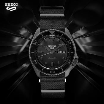 SEIKO 精工 5 Sports 系列潮流機械錶 (4R36-07G0F/SRPD79K1)-黑帆布/42.5mm