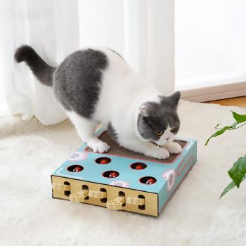 三合一打地鼠貓抓板 貓玩具 貓抓板 逗貓棒 貓抓盆 寵物用品
