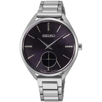 SEIKO 精工 CS系列經典小秒針時尚腕錶/黑/34mm (6G28-00Y0D/SRKZ51P1)SK003