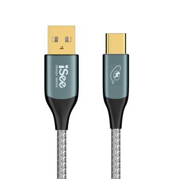 【iSee】USB-C to A 45W PD鋁合金充電傳輸線1.5M（IC-AC676）