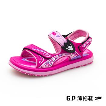 G.P 兒童休閒磁扣兩用涼拖鞋G2312B-桃紅色(SIZE:28-34 共二色) GP