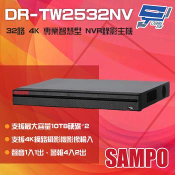 [昌運科技] SAMPO聲寶 DR-TW2532NV 32路 H.265 4K 專業智慧型 NVR 錄影主機