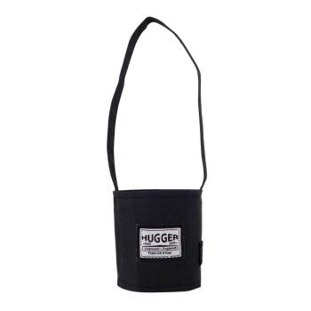 英國【Hugger】輕便手搖杯飲料提袋 黑色(咖啡隨身杯熱飲早餐杯冷飲環保杯)