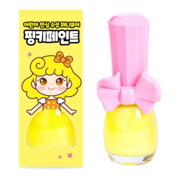 【韓國Pink Princess】兒童可撕安全無毒指甲油-C01新鮮檸檬(水性無毒可剝式指甲油 孕婦兒童安全使用)