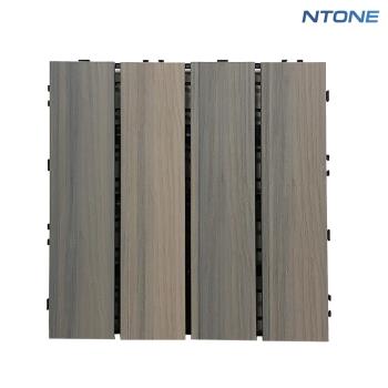 【NTONE】拼接地板 淺仿木紋10片 卡扣式拼接地板 仿實木地板 防水防滑耐磨(拼接地板)
