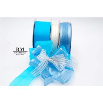 特惠套組藍紋石配色套組/禮盒包裝/蝴蝶結/手工材料/緞帶用途/緞帶批發