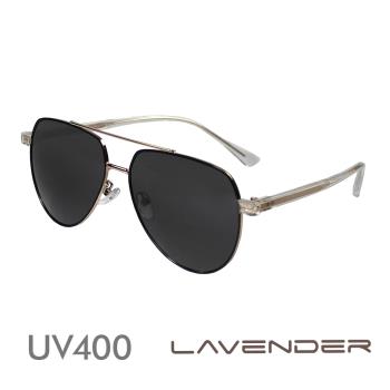 Lavender偏光片太陽眼鏡 飛官鏡腳設計款 奢華白金 3254 C3