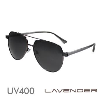 Lavender偏光片太陽眼鏡 飛官鏡腳設計款 典雅灰黑 3254 C2