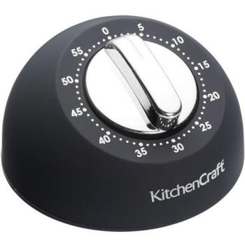 《KitchenCraft》圓型發條計時器(黑)