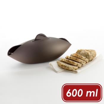 《LEKUE》白金矽膠發酵烘焙碗(棕600ml) | 微波料理 麵包發酵籃