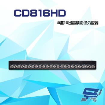 [昌運科技] CD816HD 8進16出 HD-TVI/AHD/HDCVI/CVBS 4K 高清影像分配器
