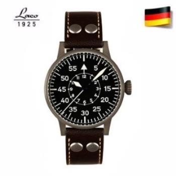 【Laco朗坤】861747德國工藝LEIPZIG 手動機械機芯軍錶 飛行員手錶原型-萊比錫模型/42mm