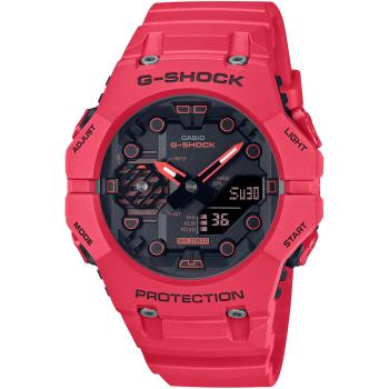 CASIO 卡西歐 G-SHOCK 火焰紅 藍牙碳纖維核心防護雙顯手錶 GA-B001-4A
