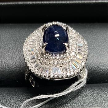 【戴昇金】天然藍寶石3克拉女戒指 (FJR00372)