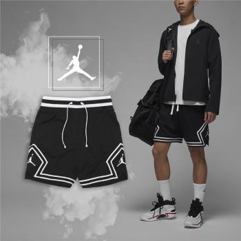 Nike 短褲 Jordan Dri-FIT Sport Diamond 男款 黑 透氣 籃球褲 抽繩 寬鬆 DX1488-010