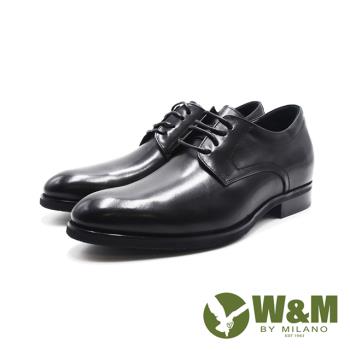W&M(男)內增高經典德比鞋 男鞋-黑色