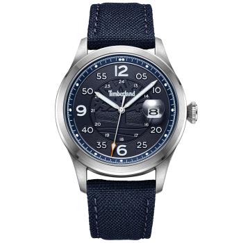 Timberland 天柏嵐 丹寧版 CORNWALL系列 經典復刻石英錶-藍面/42mm TDWGN2237505