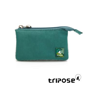 【tripose】漫遊系列岩紋簡約微旅萬用零錢包(森林綠)