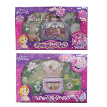 Disney 迪士尼 魔髮公主 樂佩 皇冠珠寶盒組 首飾提盒組 雙套組