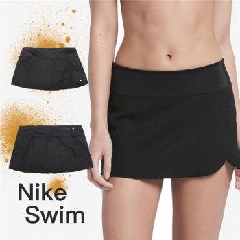 Nike 短裙 Element Swim Boardskirt 泳裙 女款 黑 全黑 Dri FIT 游泳 NESS9201-001