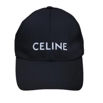 【CELINE 】CELINE 刺繡 文字款 棒球帽 黑色 2AUA1242N.38NO