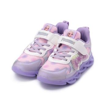 冰雪奇緣 翅膀底燈輕量運動鞋 紫粉 FOKX25777 中大童鞋 鞋全家福