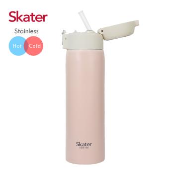 Skater吸管不鏽鋼保溫瓶(480ml) 櫻花粉