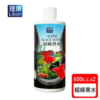 LIKON 理康-水質處理系列_超級黑水 600C.C.x2罐 (適合觀賞魚魚缸使用)