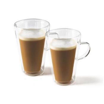 【Luigi Ferrero】Coffeina雙層玻璃馬克杯2入(370ml)