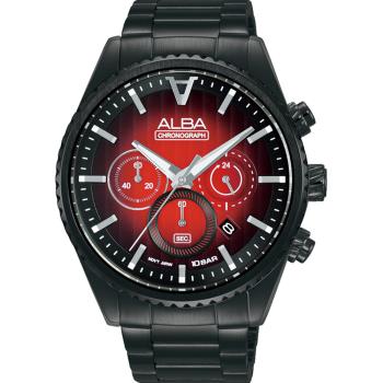 ALBA 雅柏 東京炙熱紅計時手錶-43mm AT3H91X1/VD53-X388SD