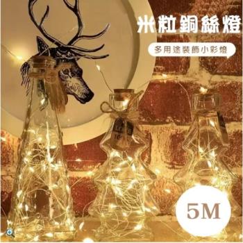WE CHAMP 5米裝飾米粒銅絲燈-2入(LED燈 裝飾燈 燈串 節慶裝飾 露營 派對 婚禮)