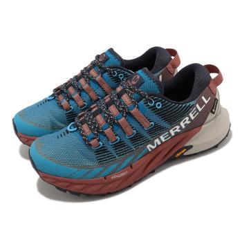 Merrell 越野跑鞋 Agility Peak 4 GTX 女鞋 藍 棕 防水 運動鞋 戶外 Vibram ML067540