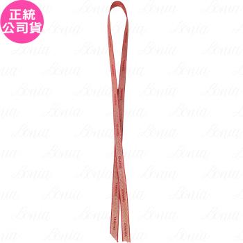 CHANEL 香奈兒 金蔥紅字緞帶(100cm)(公司貨)