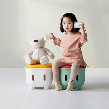 【AOTTO】多功能萌趣兒童收納椅凳(收納凳 收納箱 儲物箱)