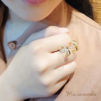 【焦糖小姐 Ms caramelo 】 夾式耳環(鋯石耳環)