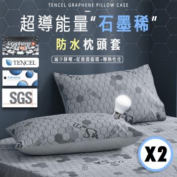 QIDINA MIT頂級破千熱銷專利石墨稀可水洗獨立筒枕頭飯店枕頭 SUD-J(2入組)