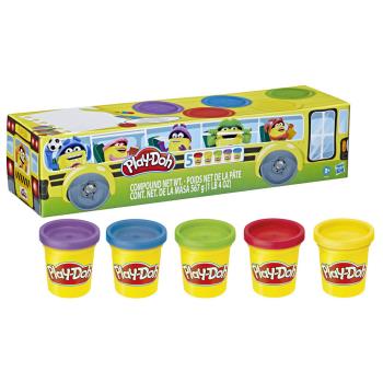Play-Doh 培樂多黏土 上學趣校車包5罐黏土組(F7368)