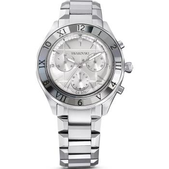 SWAROVSKI 施華洛世奇 Dxtera系列 摩登時尚計時腕錶-5641297/銀白39mm