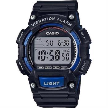 【CASIO 卡西歐】正版公司貨 潮流耐用  十年電力運動腕錶-黑x藍(W-736H-2AVDF)