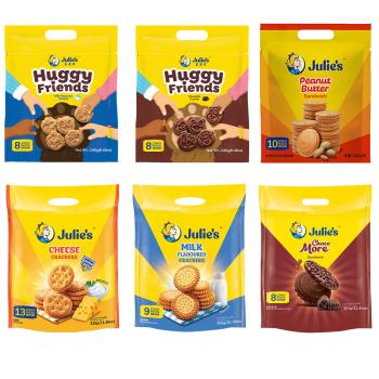 [Julies茱蒂絲] 口味選:(牛奶味小熊餅/巧克力味小熊餅/花生醬/起司餅/牛奶味餅乾/巧克力味夾心餅 )*6袋/組