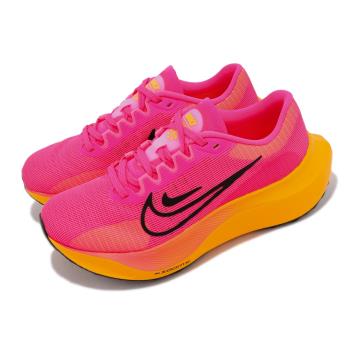 Nike 慢跑鞋 Wmns Zoom Fly 5 女鞋 粉 橘 運動鞋 路跑 馬拉松 輕量 回彈 DM8974-601
