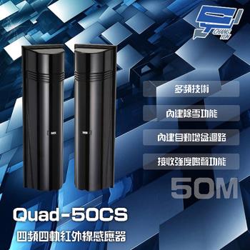[昌運科技] SCS Quad-50CS 50M 四頻四軌紅外線感應器 接收強度鳴聲功能 內建自動增益迴路