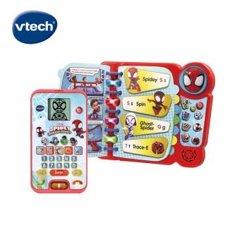 【Vtech】蜘蛛人英語學習閱讀聽力2入組 (有聲書+手機)