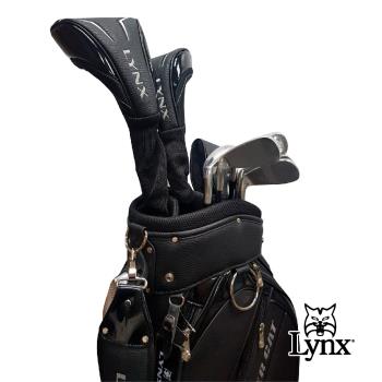 【Lynx Golf】男款Lynx山貓 Silver Cat RV-F 高爾夫套桿組(附球袋)-黑色  