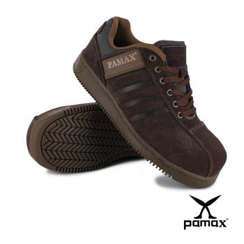 【PAMAX 帕瑪斯】經典休閒風頂級氣墊止滑安全鞋(PT09155FEH / 經典咖色)男女尺寸