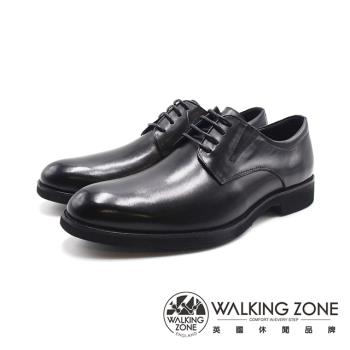 WALKING ZONE(男)側V口彈力紳仕皮鞋 男鞋 -黑色(另有棕色)